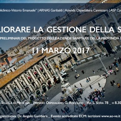 11 Marzo, Workshop sulla Sepsi al Policlinico