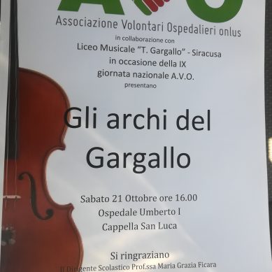 Concerto del Liceo musicale Gargallo all’ospedale di Siracusa