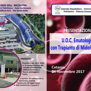 Nuova Ematologia con Trapianto di Midollo dal 24 Novembre al Policlinico