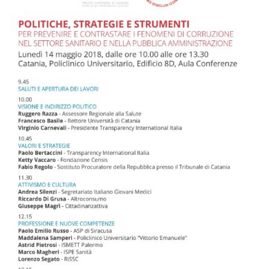 Policlinico, il 14 Maggio convegno sull’anticorruzione