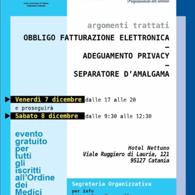 Corso gratuito per gli iscritti all’Ordine il 7 e 8 Dicembre al Nettuno