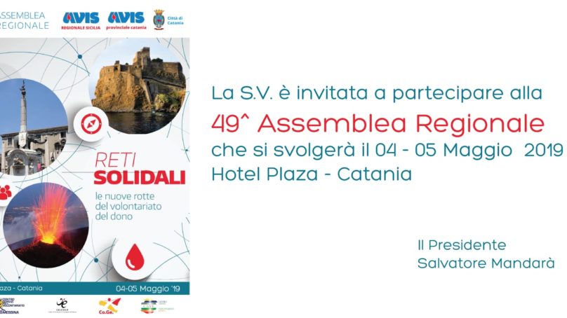 Assemblea regionale AVIS a Catania 4/5 Maggio