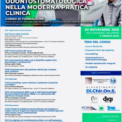 Il 30 Novembre a Palermo per parlare di cure e biodiritti