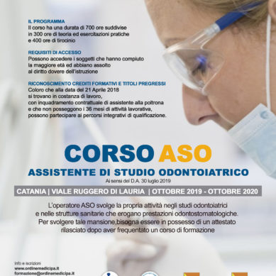 Assistenti odontoiatrici (ASO): aperte le iscrizioni all’Ordine dei corsi obbligatori