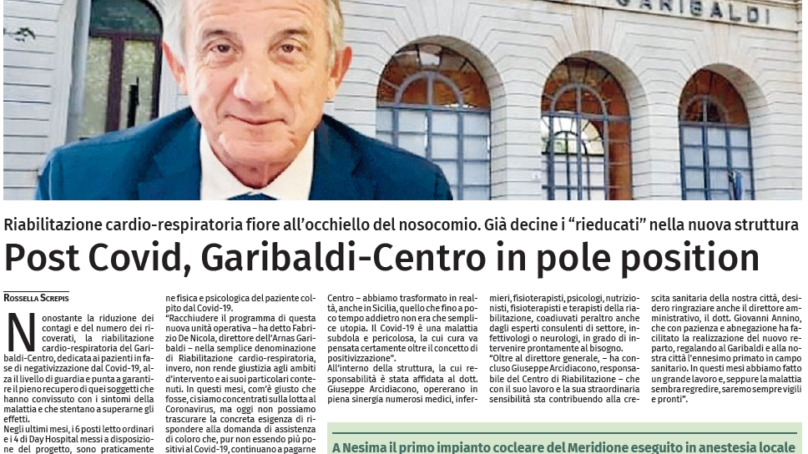 Post Covid-19, Garibaldi – Centro il pole position