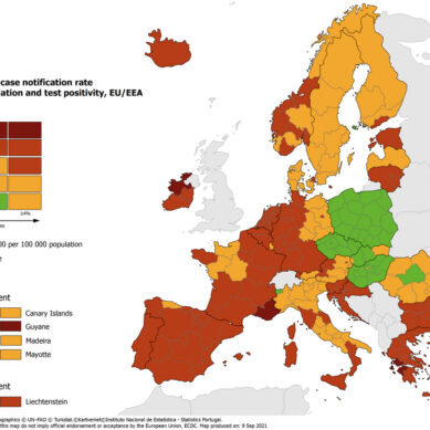 Il Report aggiornato dell’Ecdc conferma la Sicilia tra le Zone rosse