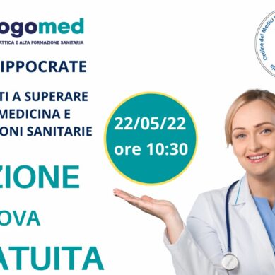 Corso “Ippocrate – Logomed”: il 22 maggio lezione di prova gratuita a Catania